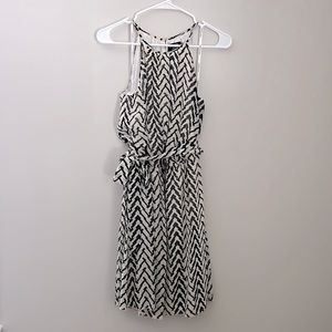 Black and White Patterned Dress